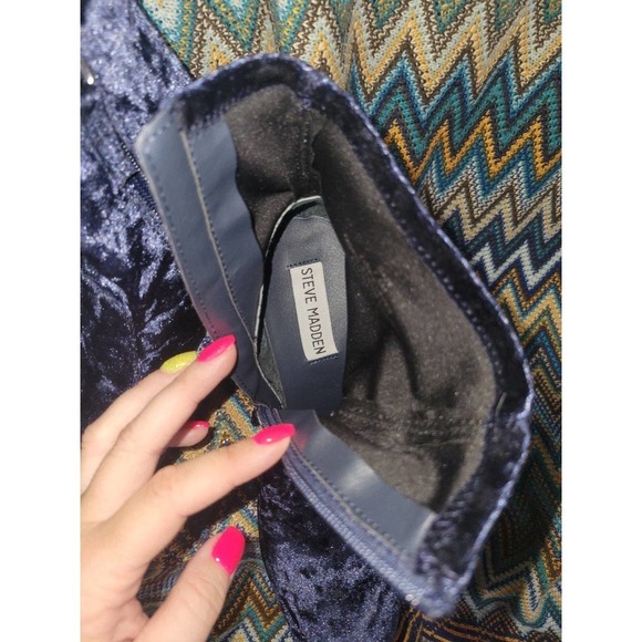 Blue suede Steve Madden Boots 7.5 - Picture 5 of 7